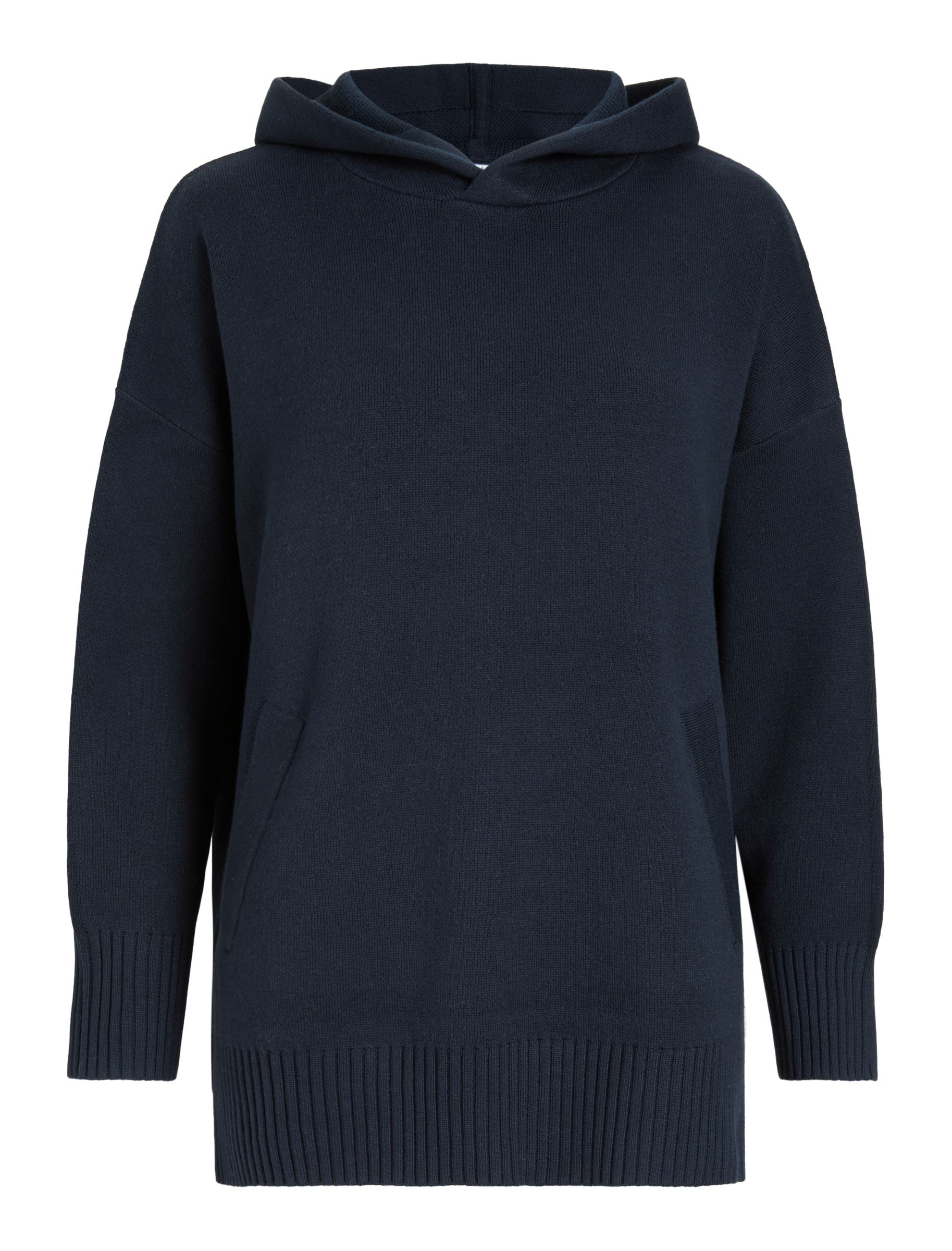 Kin Knitted Hoodie, Navy at John Lewis & Partners