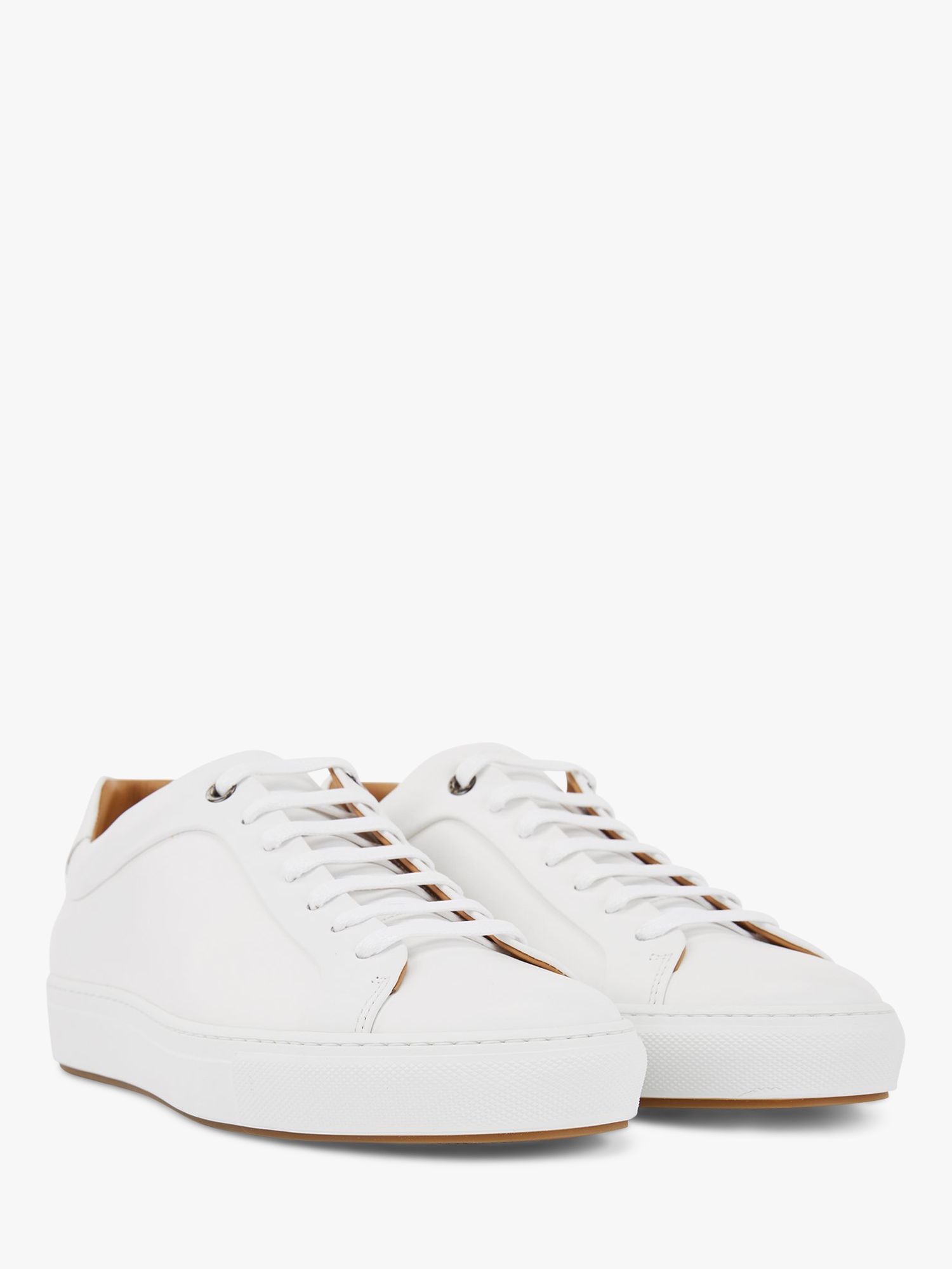 BOSS Mirage Leather Trainers, 100 White 