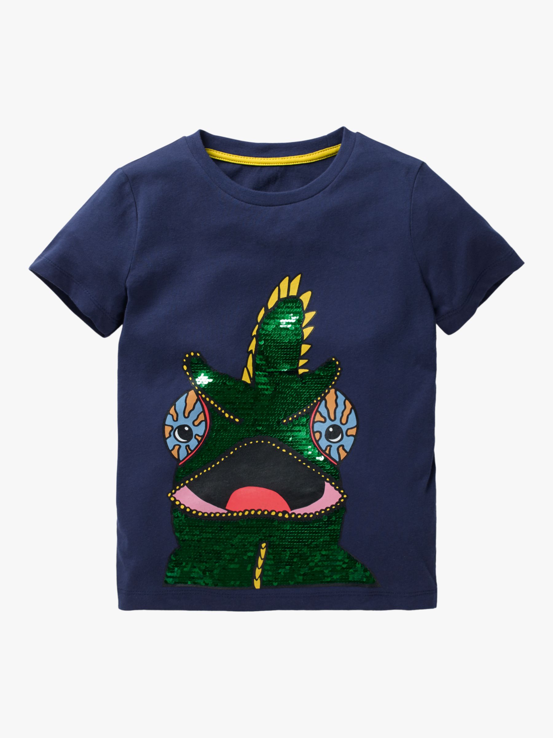 Mini Boden Boys' Chameleon Colour Change Sequin T-Shirt, College Navy ...