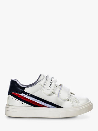 Tommy Hilfiger Children's Riptape Trainers, White/Red/Blue