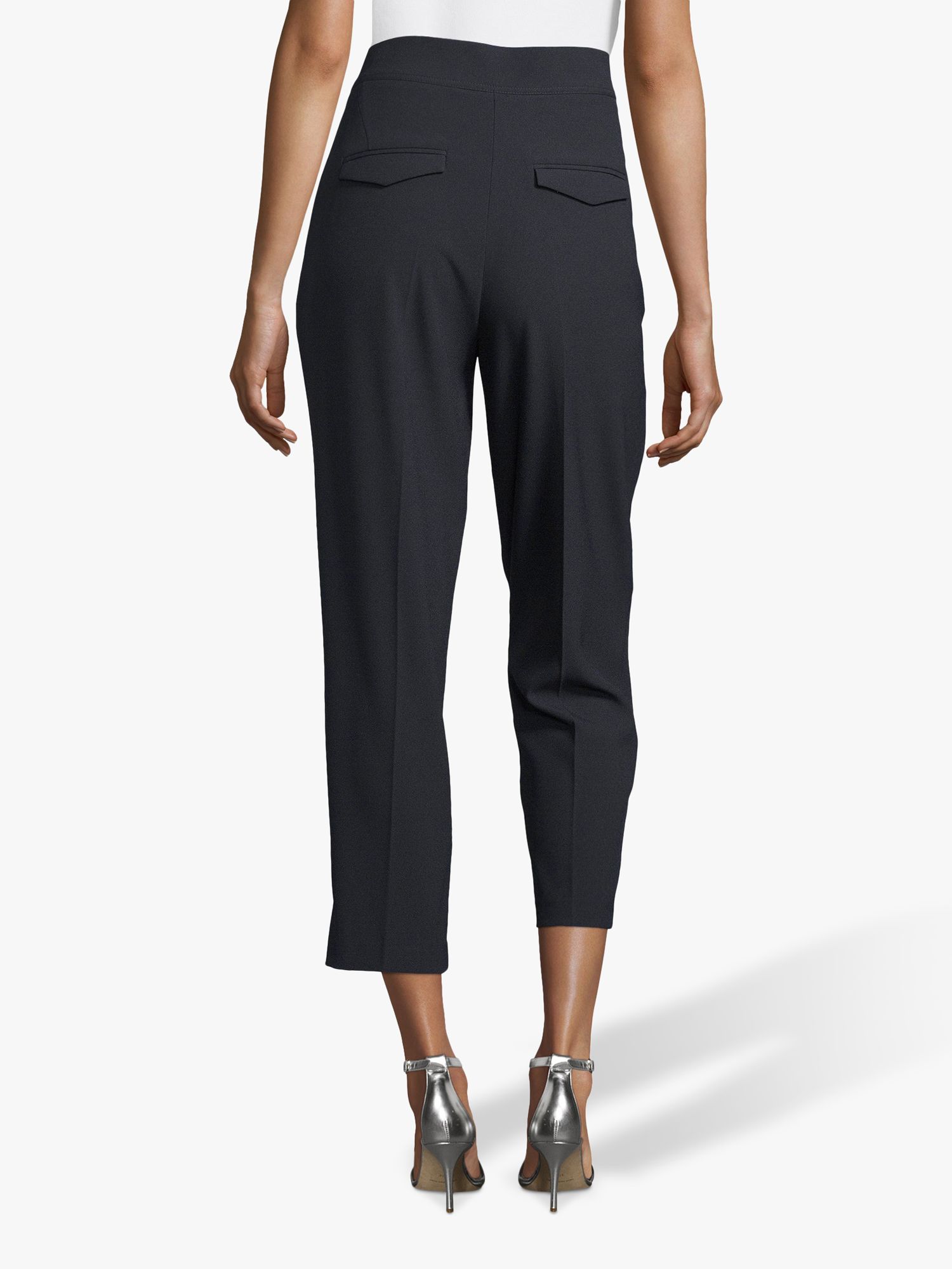 Betty Barclay Button Waist Cropped Trousers, Dark Sky