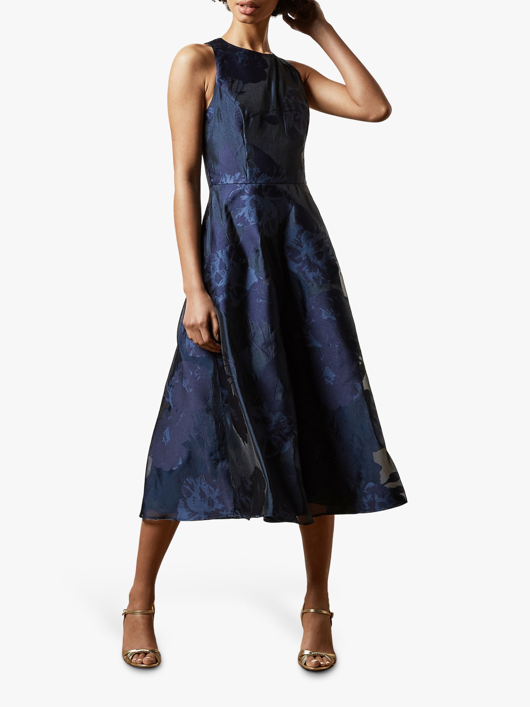 Ted Baker Wylieh Floral Jacquard Midi Dress at John Lewis & Partners