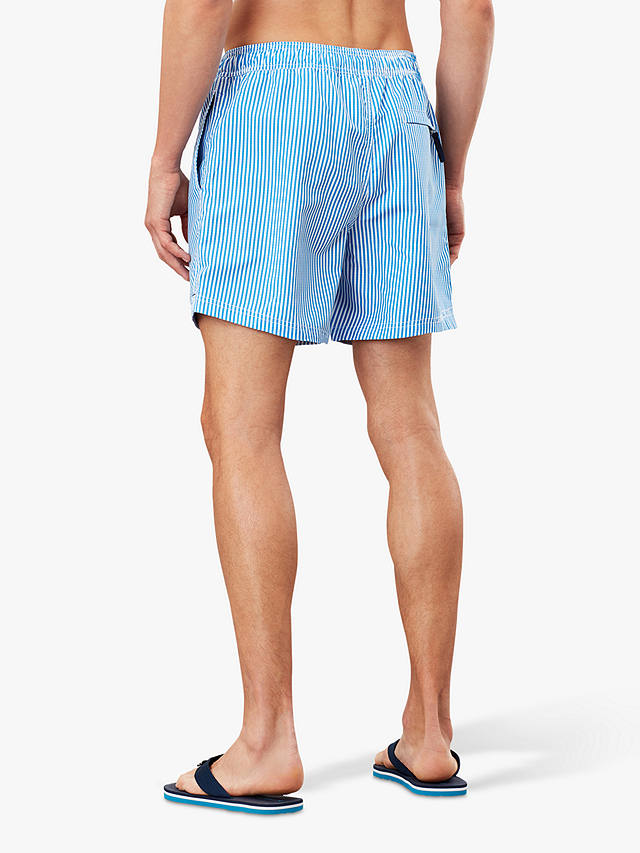 Joules Heston Stripe Swim Shorts, Blue Textured Stripe