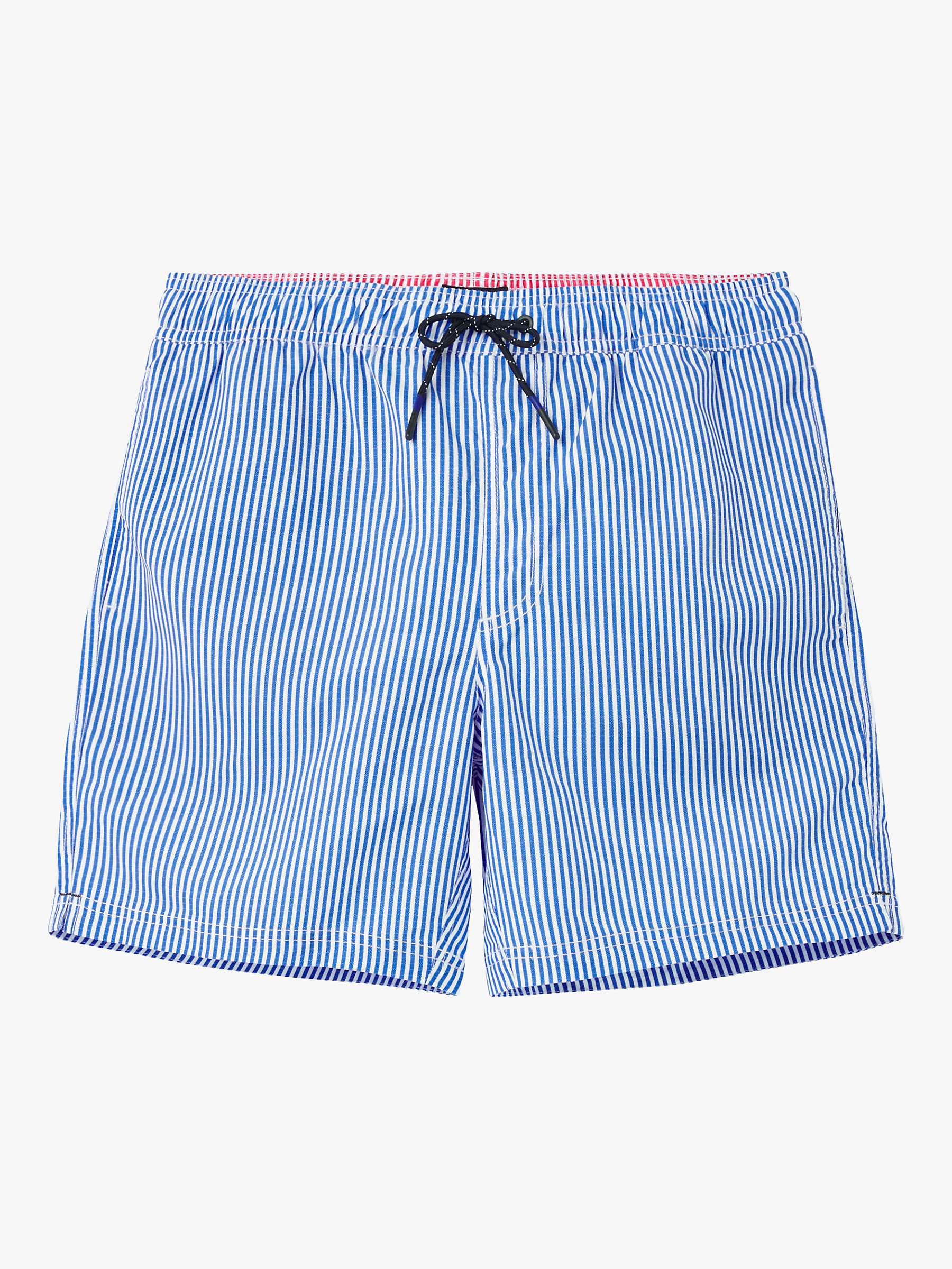 Buy Joules Heston Stripe Swim Shorts, Blue Textured Stripe Online at johnlewis.com