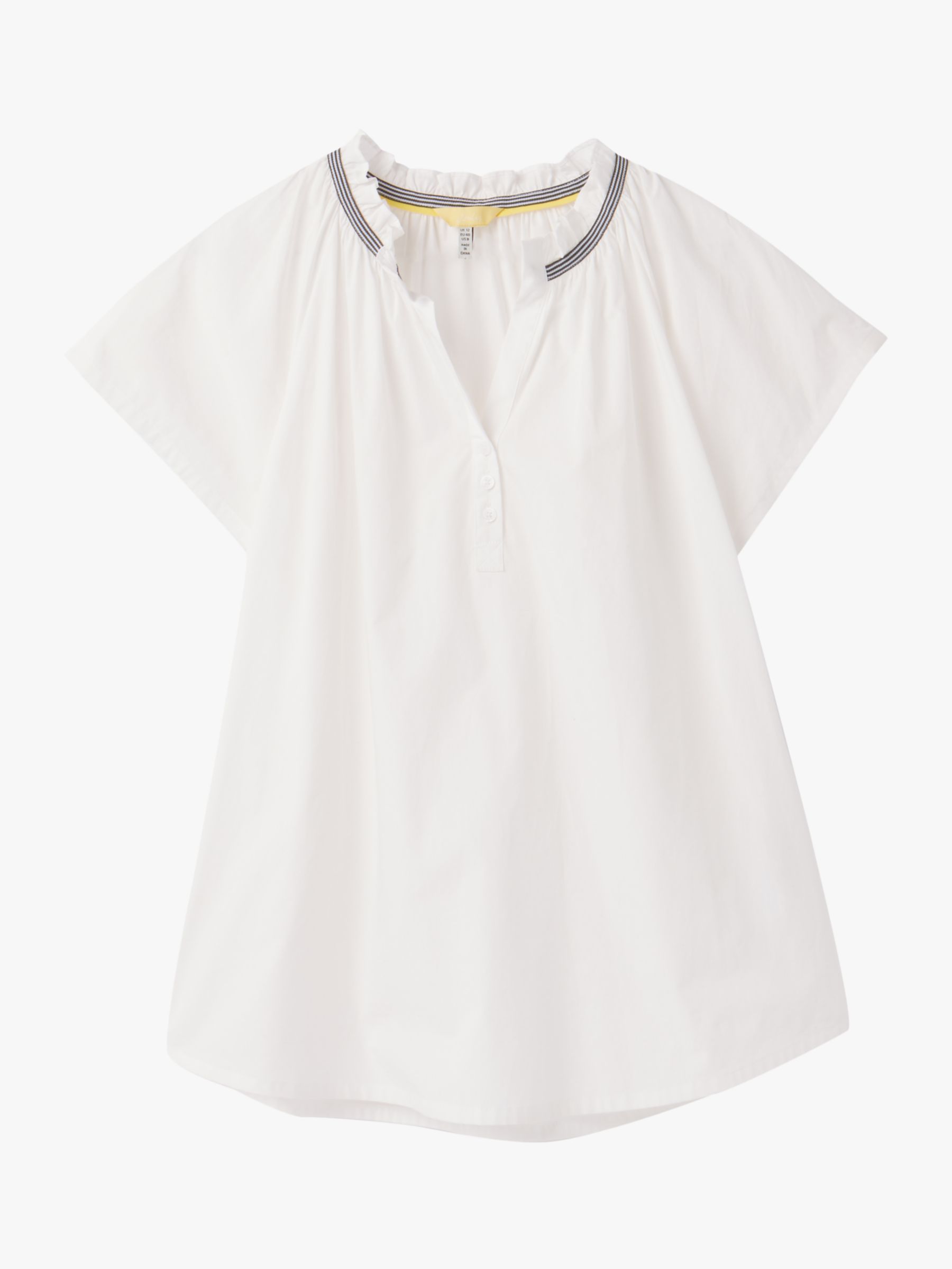 Joules Lia Pop Over Blouse, Chalk