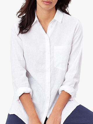 Joules Lorena Linen Shirt, Bright White, 6