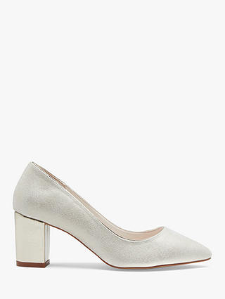 Rainbow Club Monroe Pointed Toe Court Shoes, Champagne