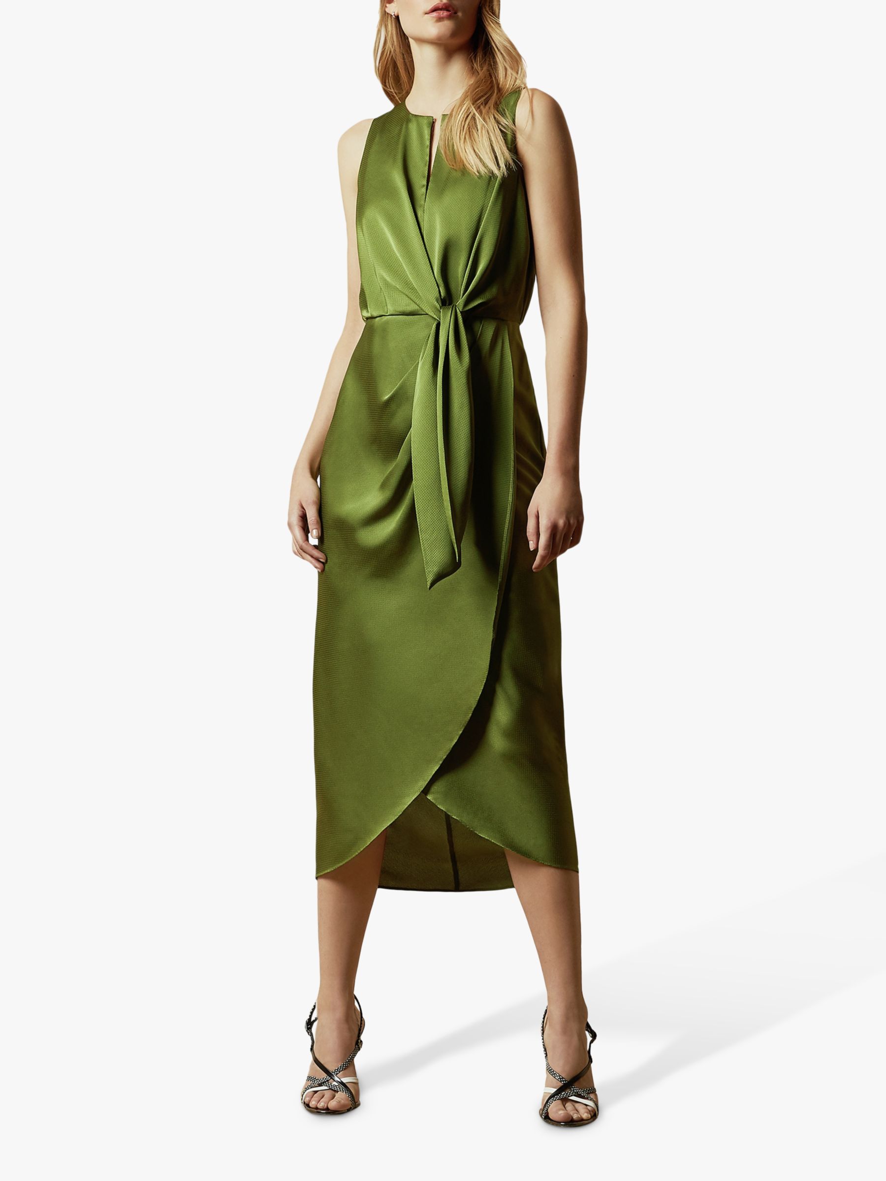 ted baker green silk dress