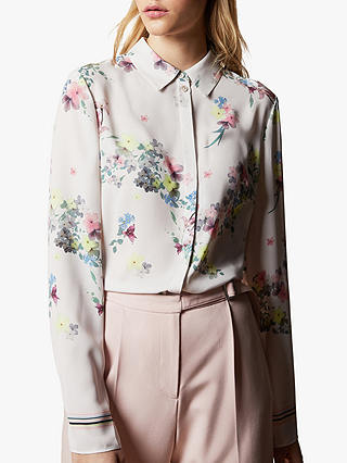 Ted Baker Aadele Pergola Floral Blouse, Natural Ivory