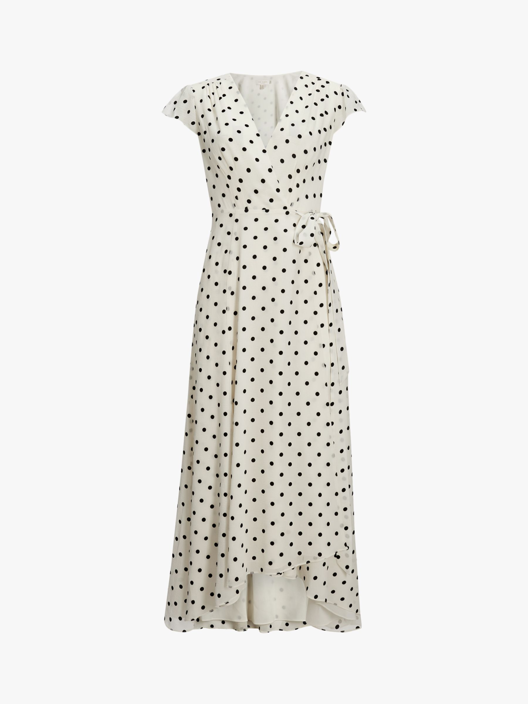 Ted Baker Cohline Polka Dot Print Maxi Wrap Dress, Ivory