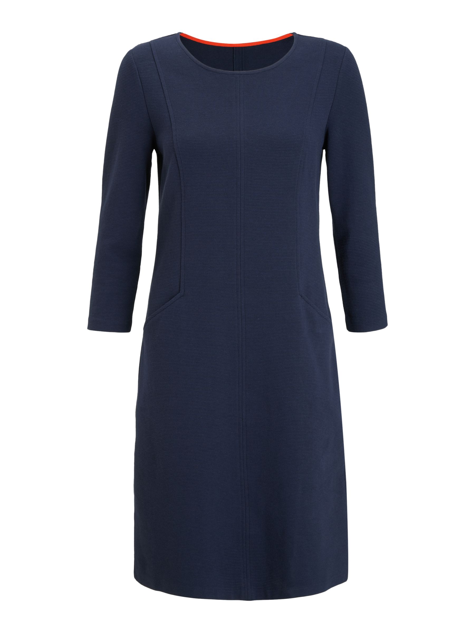 Boden Ellen Ottoman Dress, Navy at John Lewis & Partners