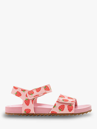 Mini Boden Children's Water Resistant Aqua Sandals, Pink Strawberries