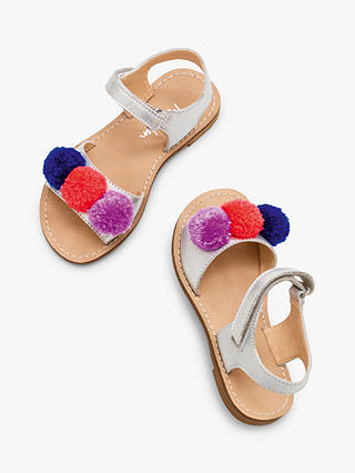 Mini Boden Children's Pompom Holiday Sandals, Multi
