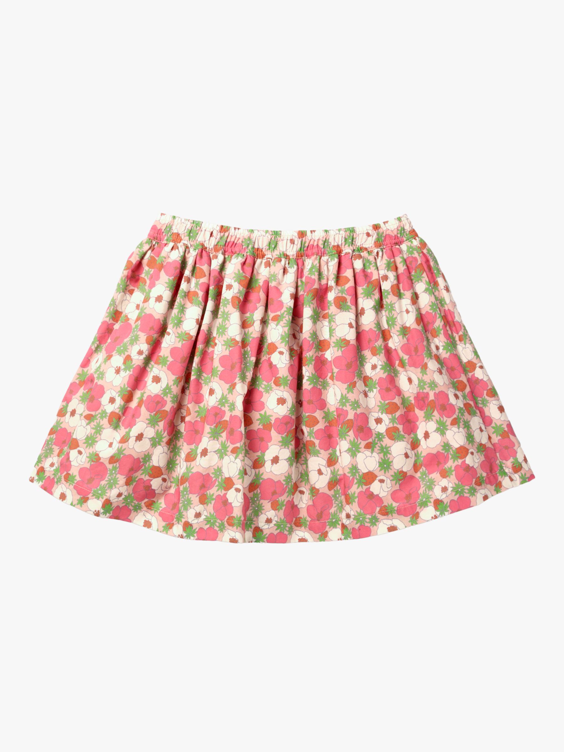 Mini Boden Girls' Floral Novelty Pocket Woven Skirt, Pink Bloom at John ...