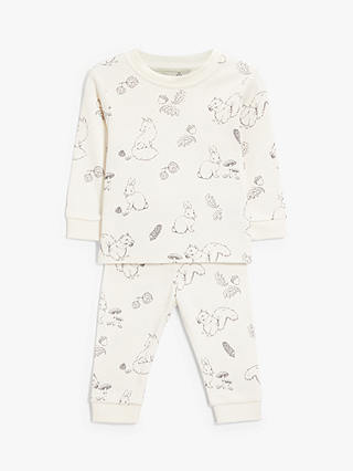John Lewis & Partners Baby Bunny Print Pyjamas