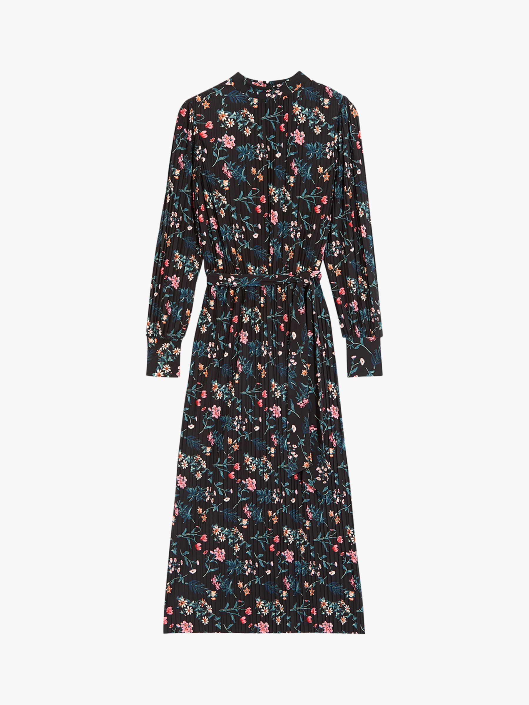 oasis floral pleated midi dress