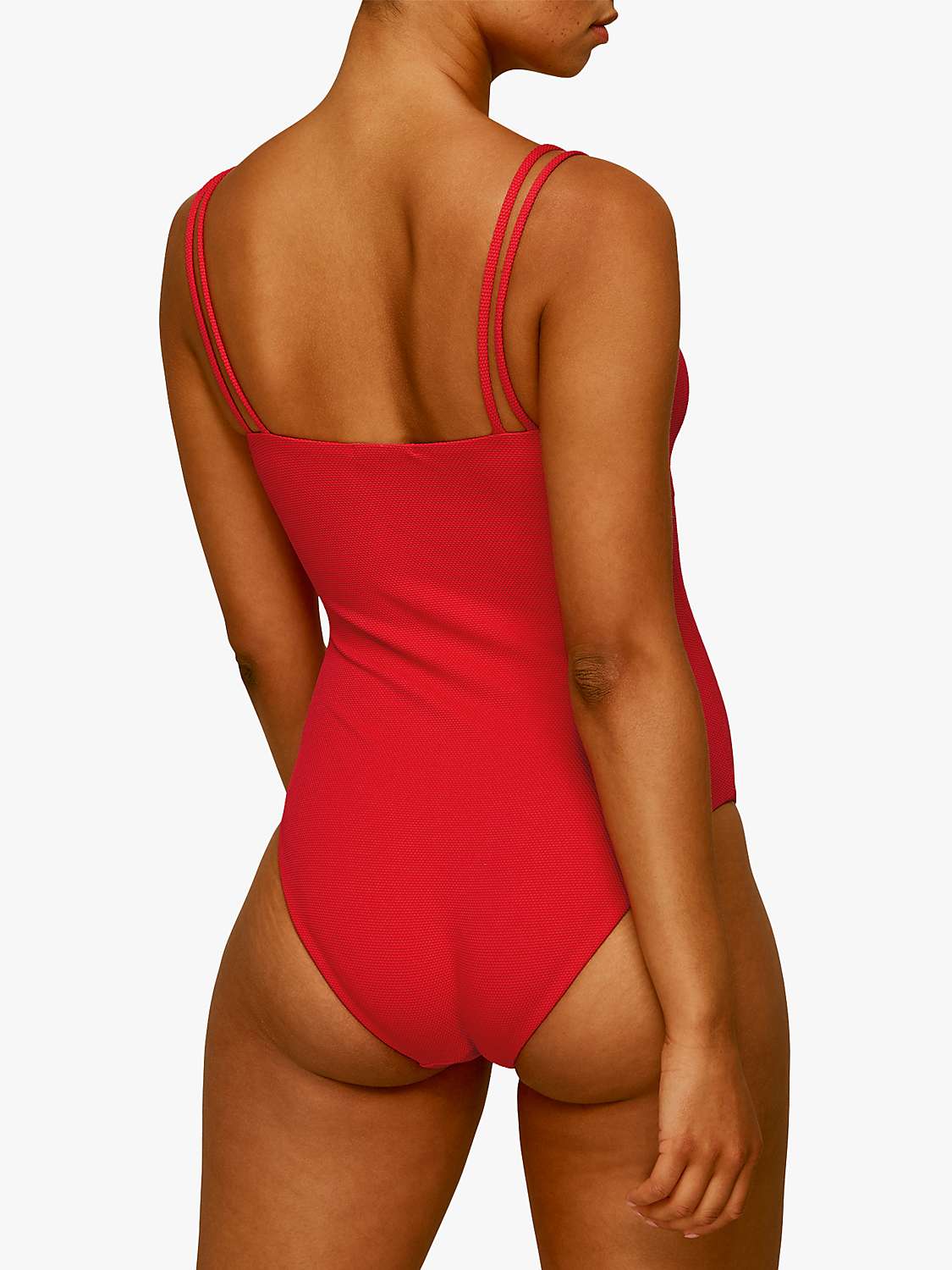 Buy Whistles Double Strap Textured Swimsuit Online at johnlewis.com