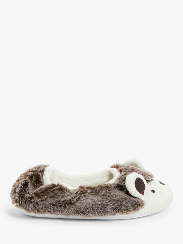 John Lewis Children s Hedgehog Slippers Brown 8 Jnr