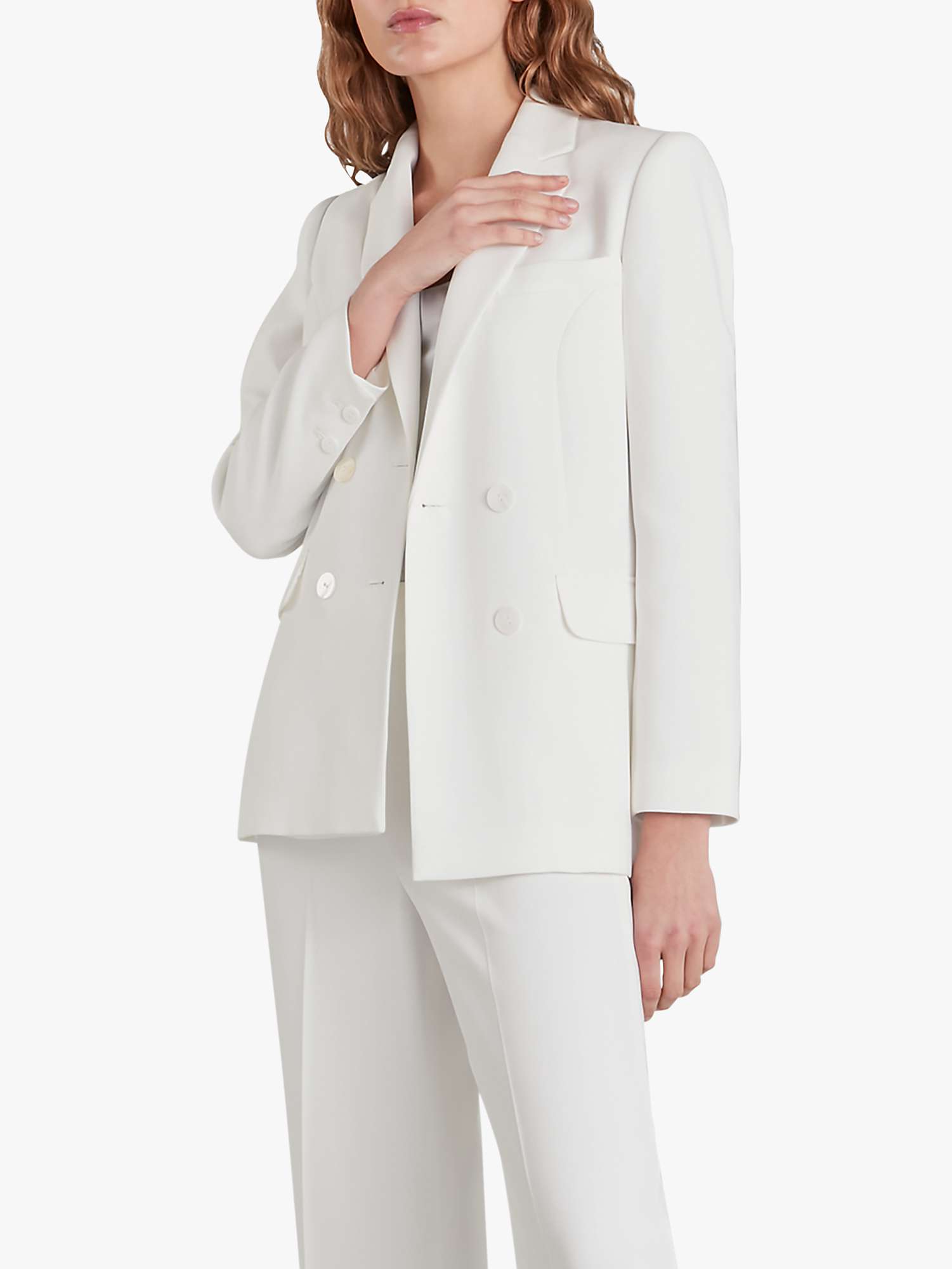 Buy Whistles Annie Double Breasted Wedding Blazer, Ivory Online at johnlewis.com