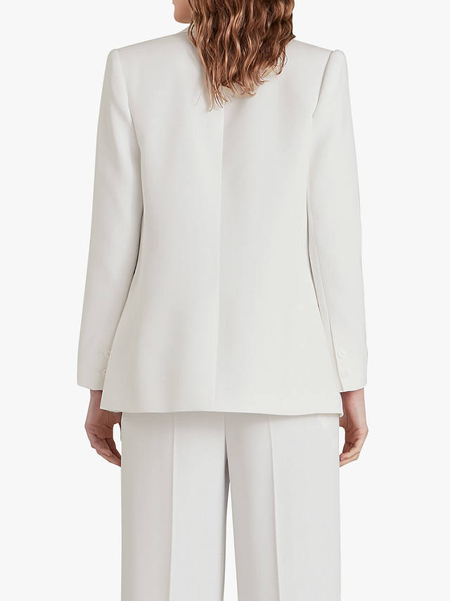 Whistles Annie Double Breasted Wedding Blazer, Ivory