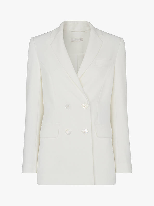 Whistles Annie Double Breasted Wedding Blazer, Ivory at John Lewis ...