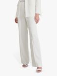 Whistles Annie Button Waist Wedding Trousers, Ivory, Ivory
