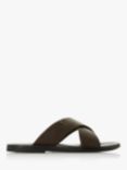 Dune Frankss Leather Sandals, Brown, Brown-leather