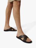 Dune Frankss Leather Sandals, Brown, Brown-leather