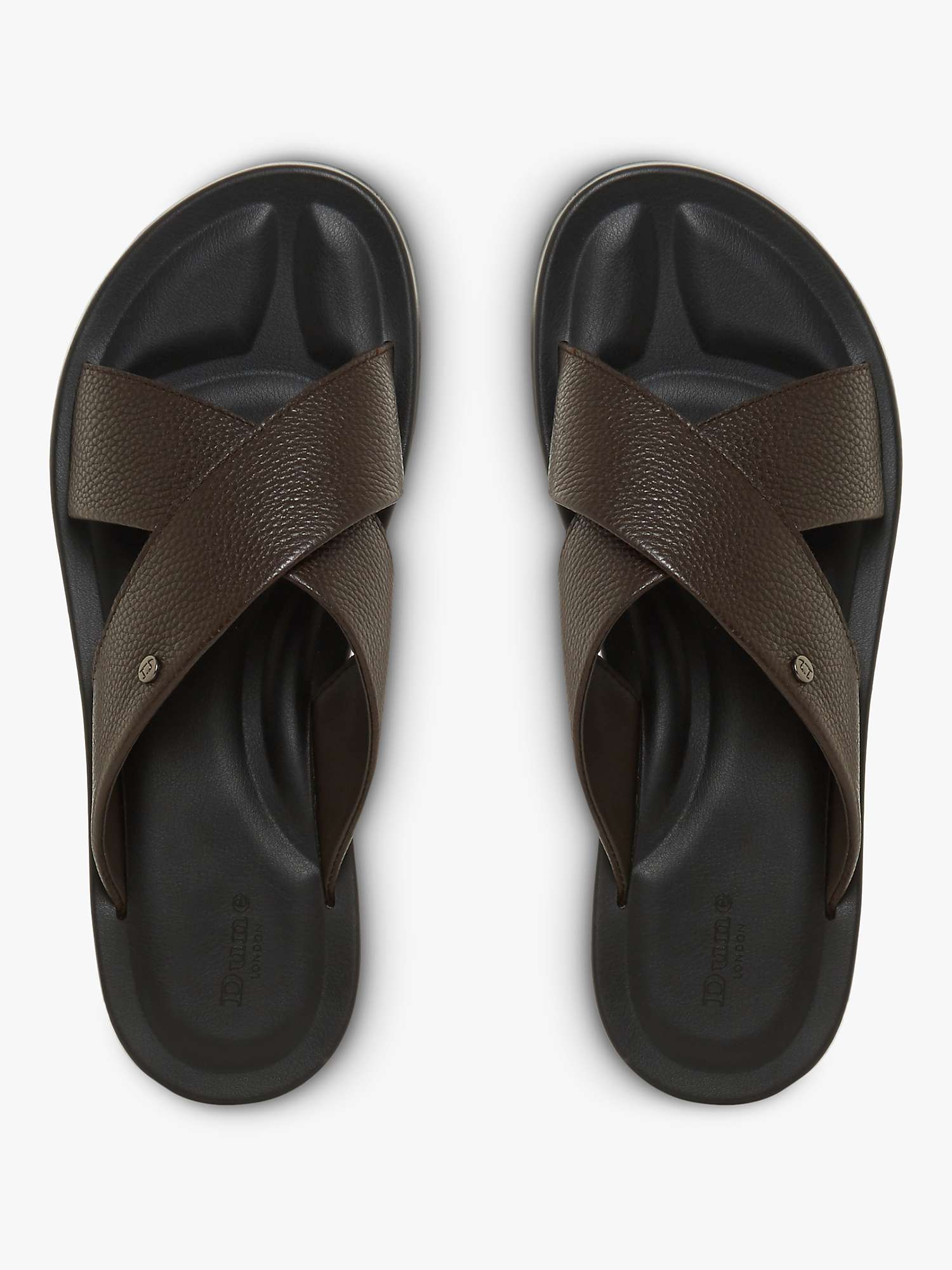 Buy Dune Frankss Leather Sandals, Brown Online at johnlewis.com