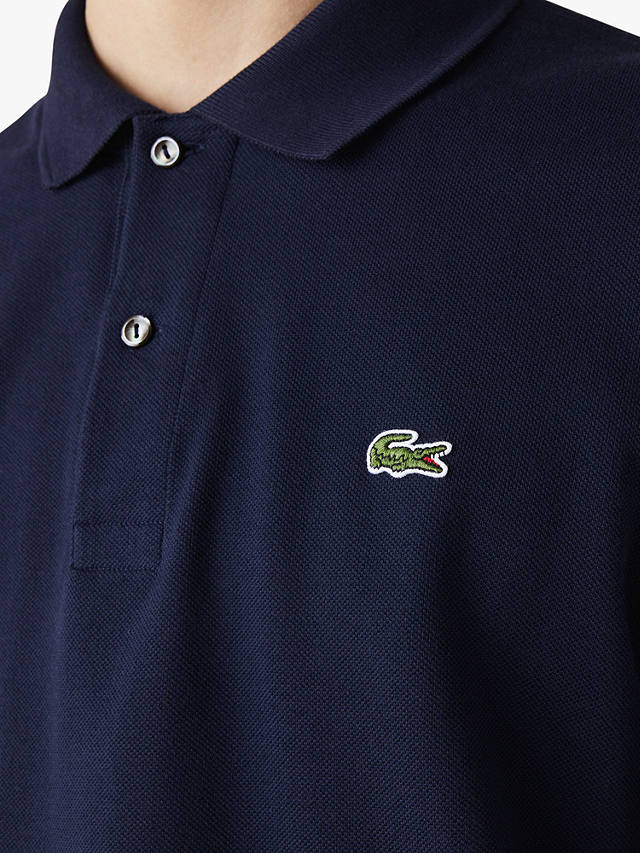 Lacoste L.13.12 Classic Regular Fit Long Sleeve Polo Shirt, 166 Navy Blue