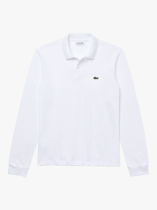 Lacoste L.13.12 Classic Regular Fit Long Sleeve Polo Shirt, 001 White