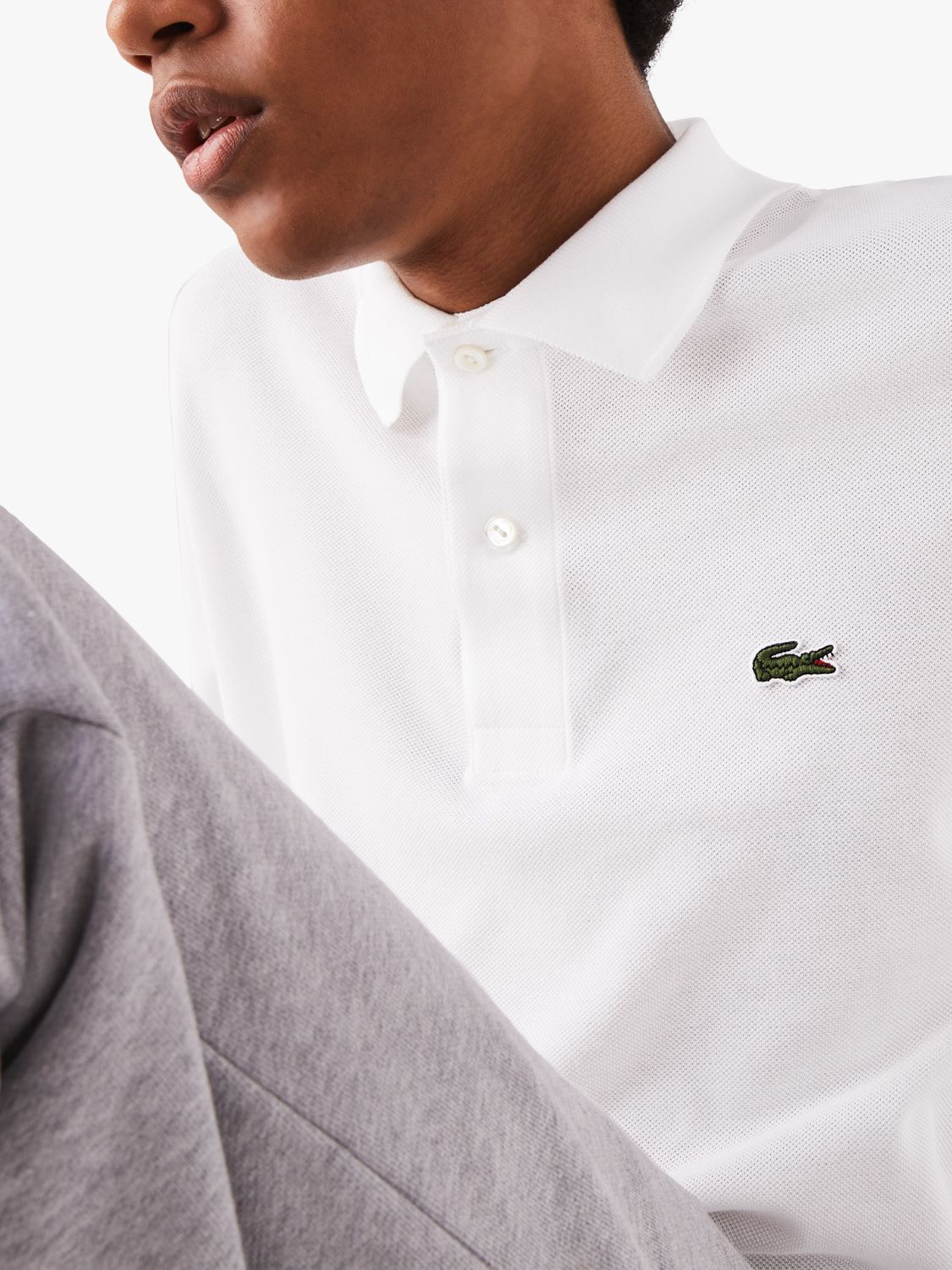 Lacoste Classic Regular Long Sleeve Polo Shirt, 001 White John Lewis Partners