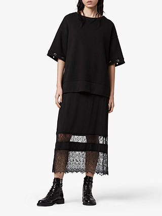 AllSaints Fran Lace Dress, Black