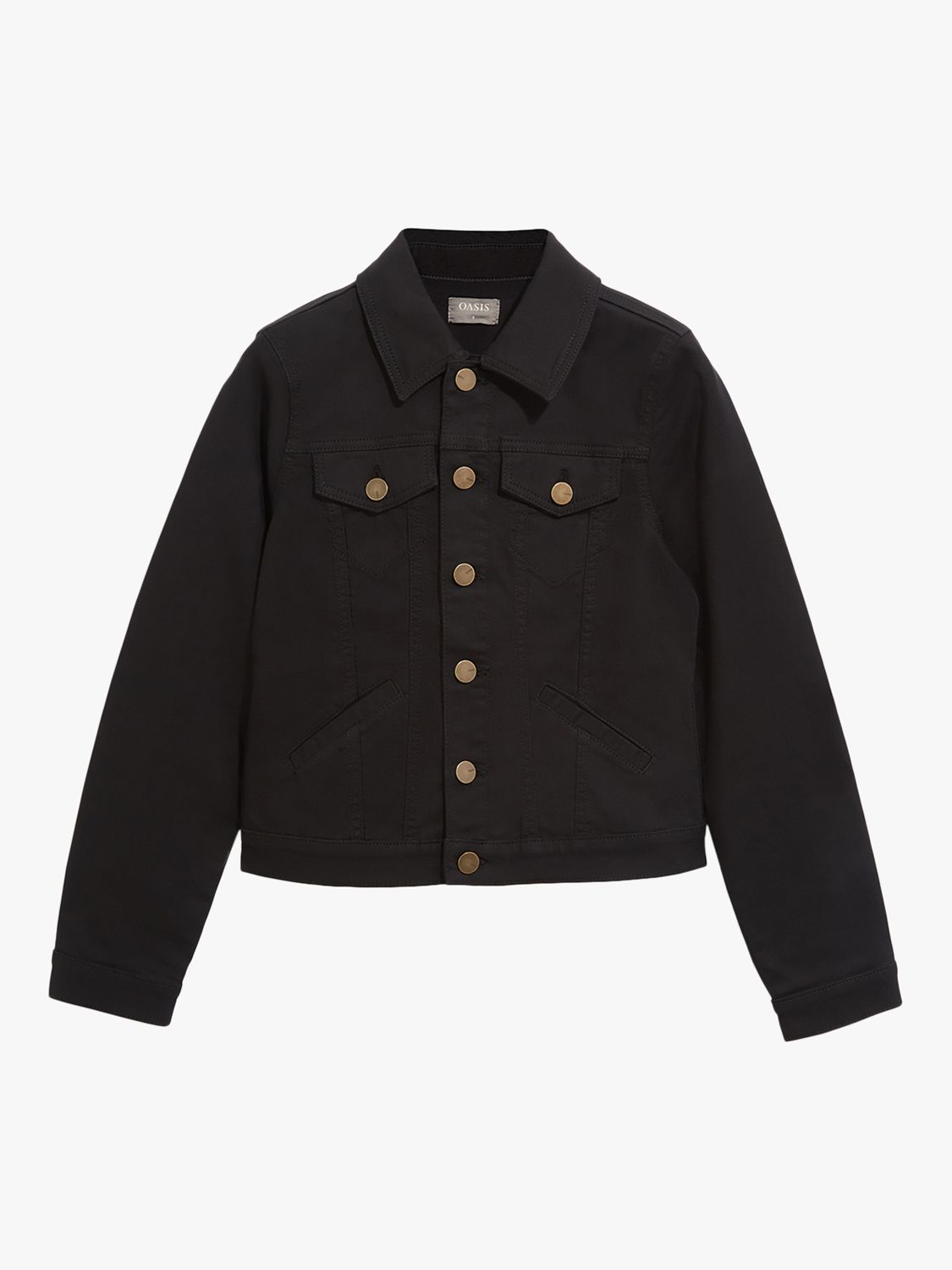 Oasis Denim Jacket, Black at John Lewis & Partners