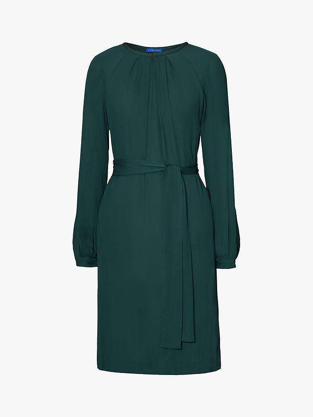 Winser London Georgette Shift Dress, Dark Green
