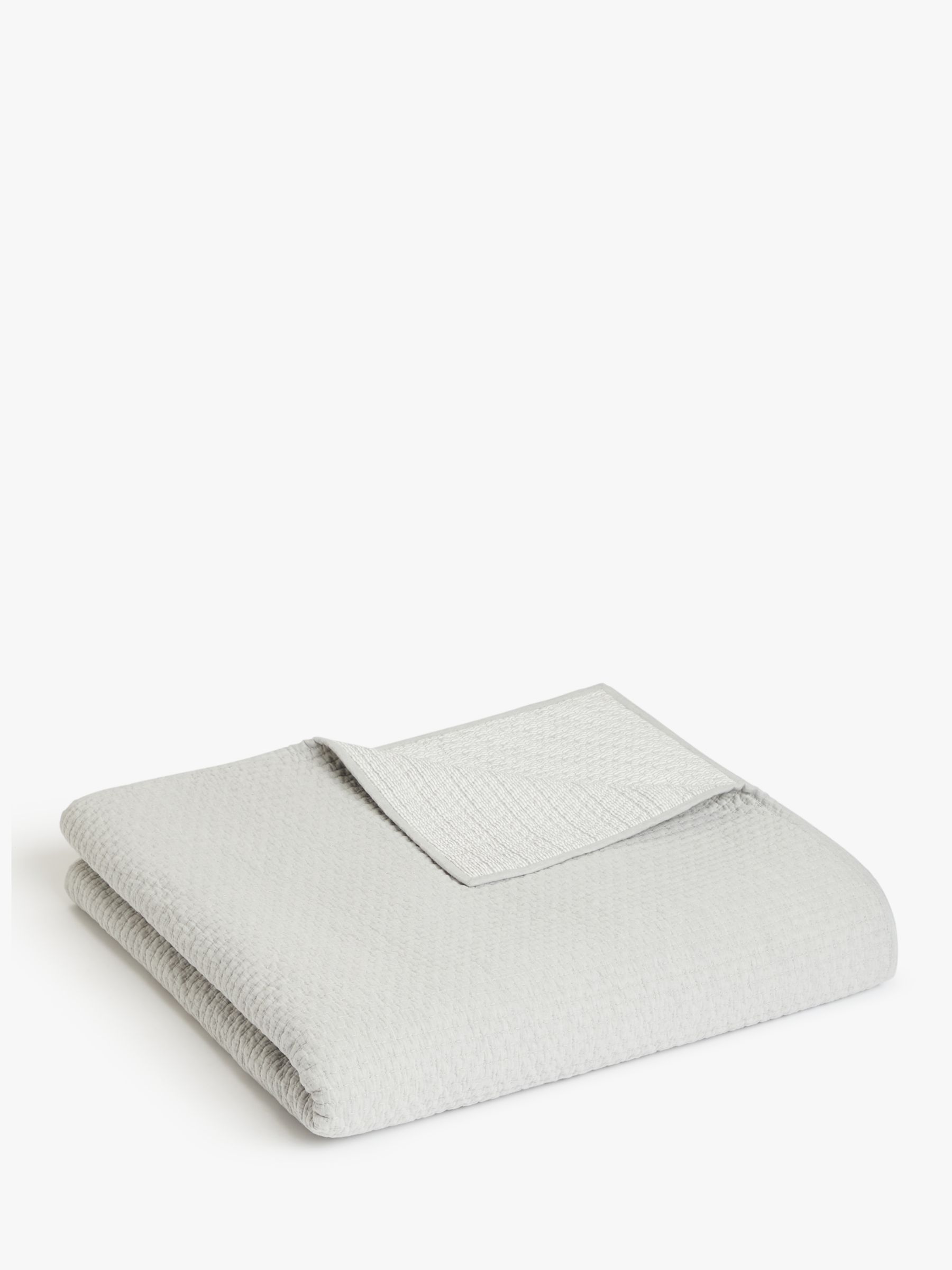 John Lewis Mini Stitch Quilted Bedspread, Grey