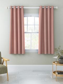 Lined Eyelet Curtains Pink