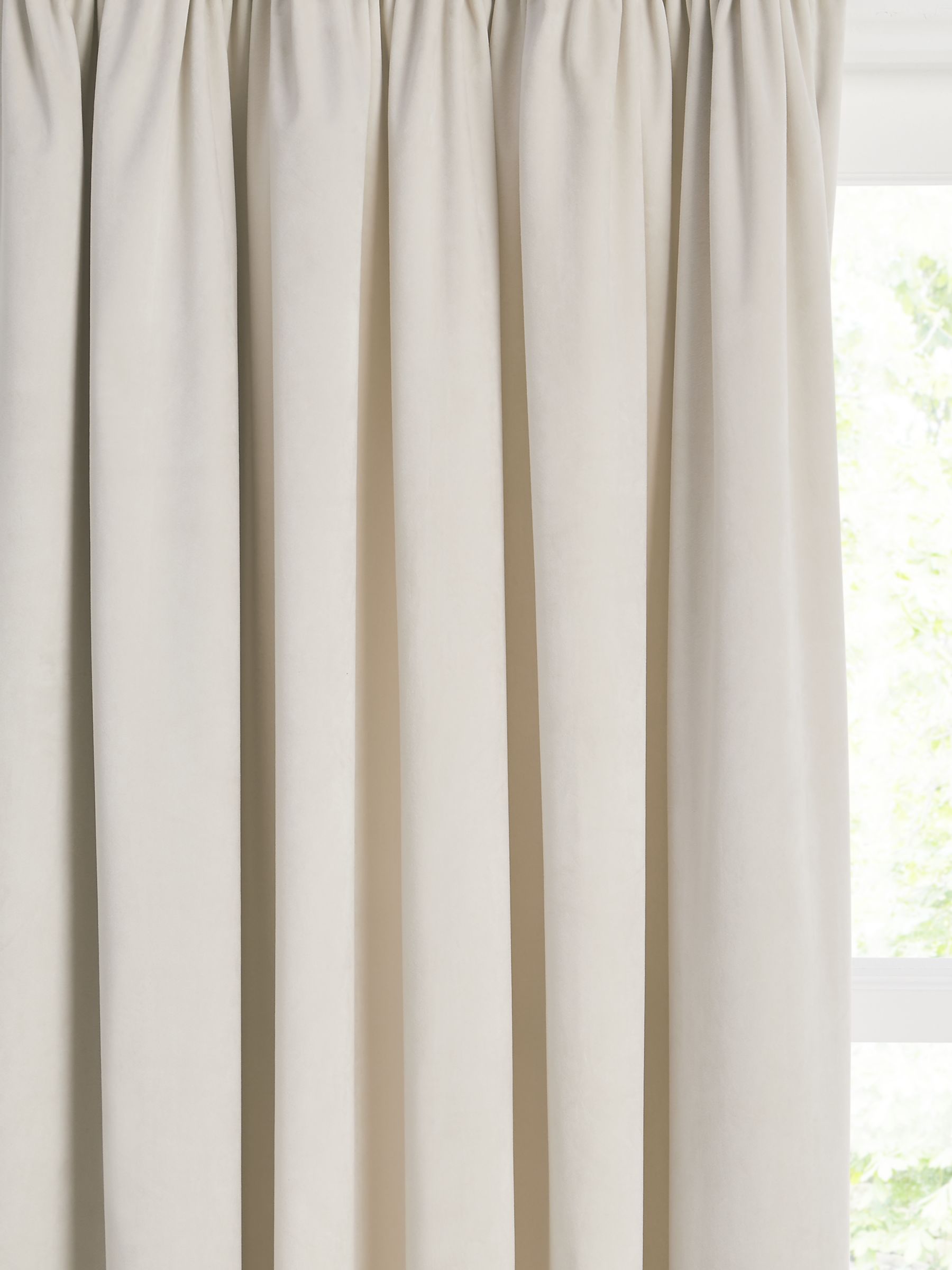 John Lewis & Partners Velvet Pair Lined Pencil Pleat Curtains