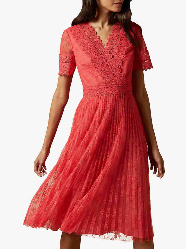 Ted Baker Sonyyia Lace Dress, Coral Orange