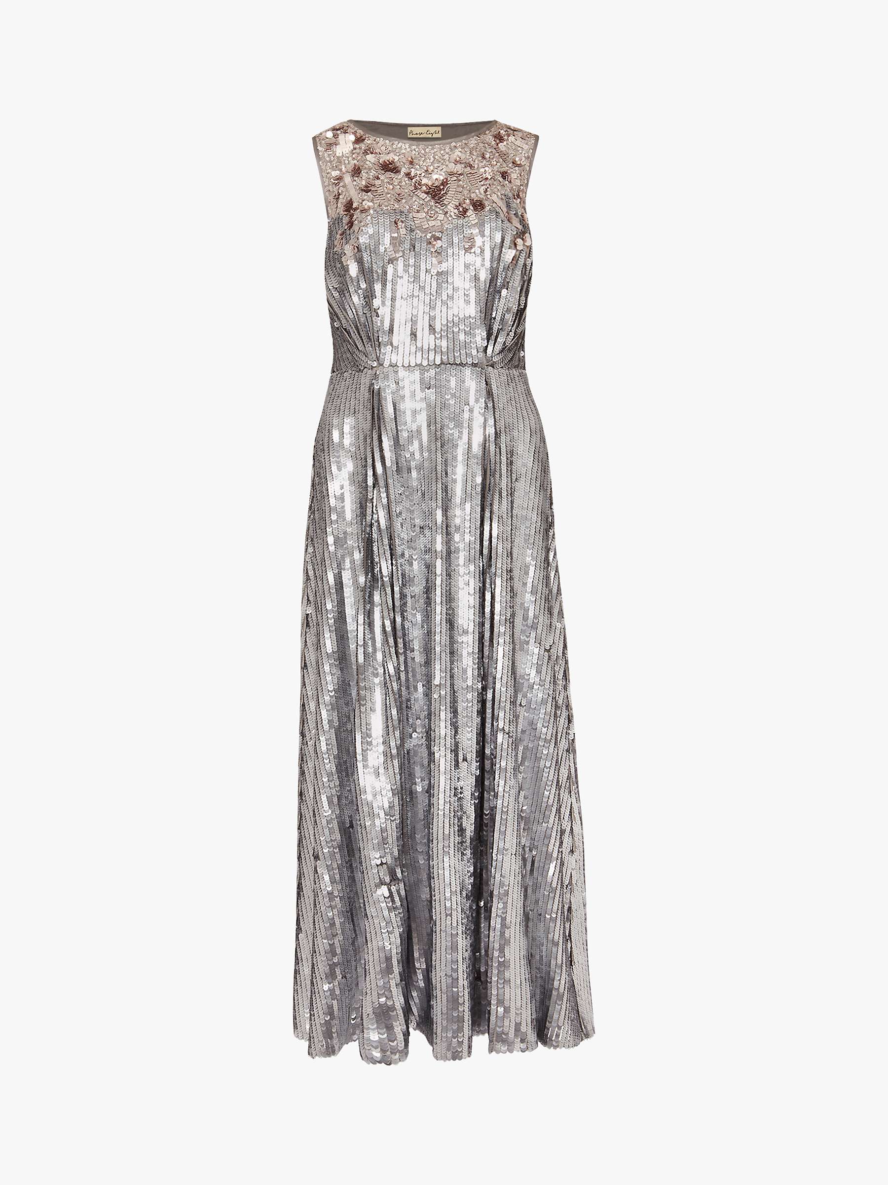 Buy Phase Eight Lainey Shimmer Sequined Midi Dress, Silver Online at johnlewis.com