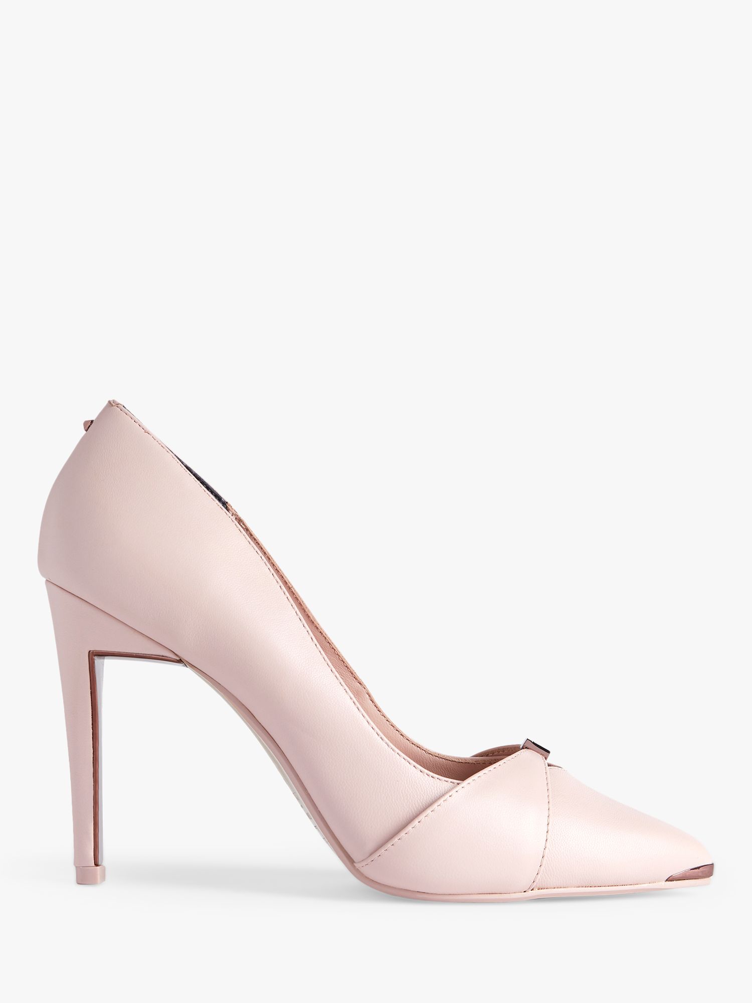 Ted Baker Axealil Leather Stiletto Court Shoes, Pink