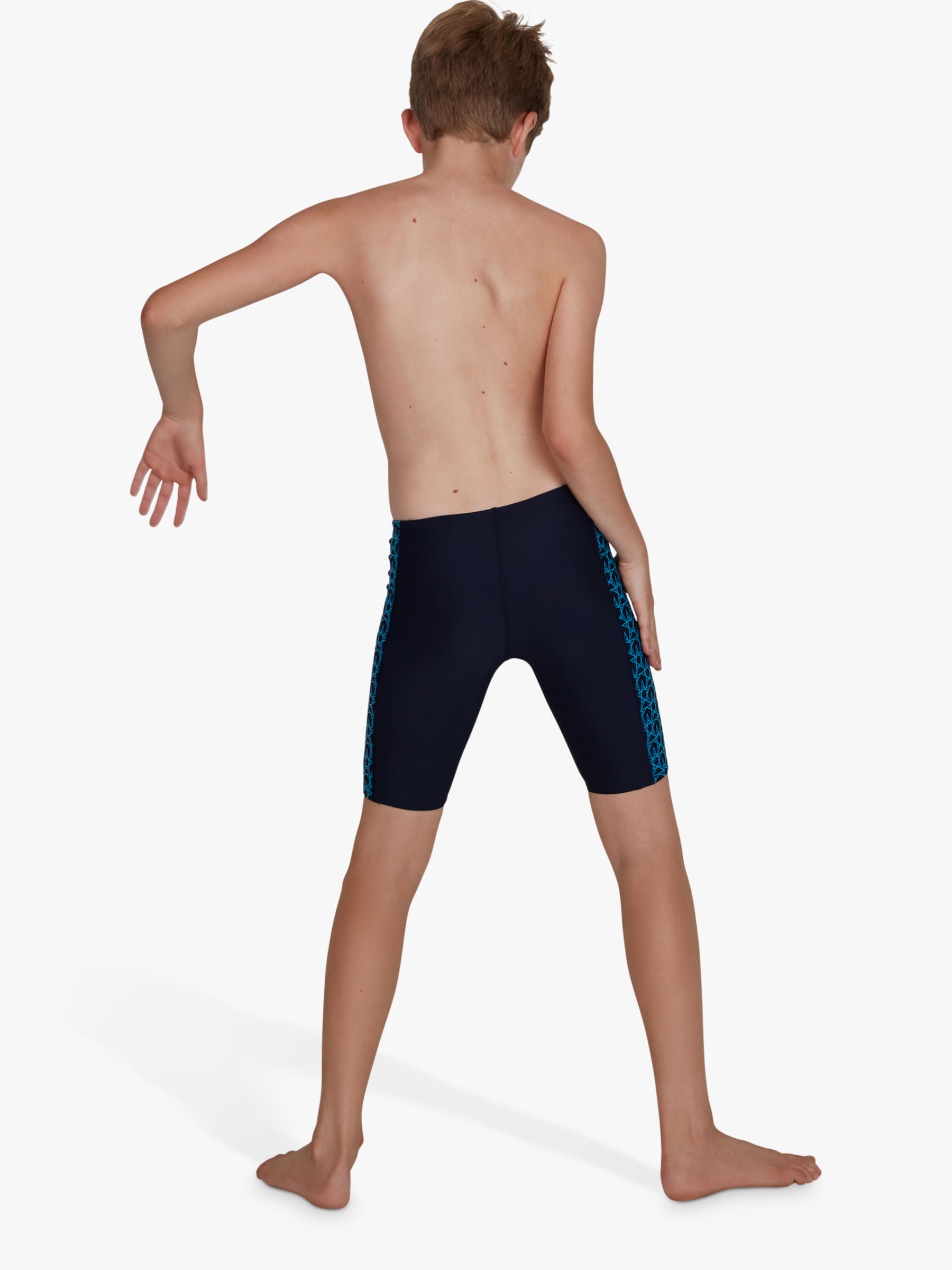 Speedo Boys' Boomstar Splice Jammer Shorts, Navy at John Lewis & Partners