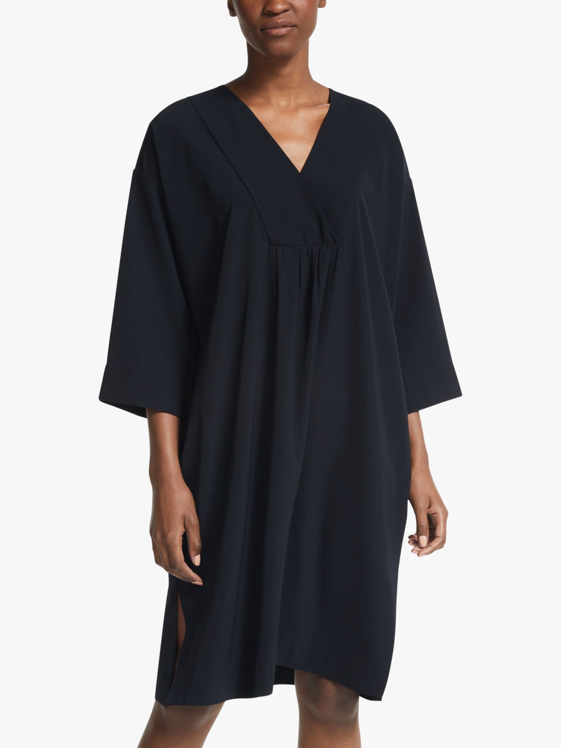 Kin Kimono Crossover Kimono Dress, Black at John Lewis & Partners