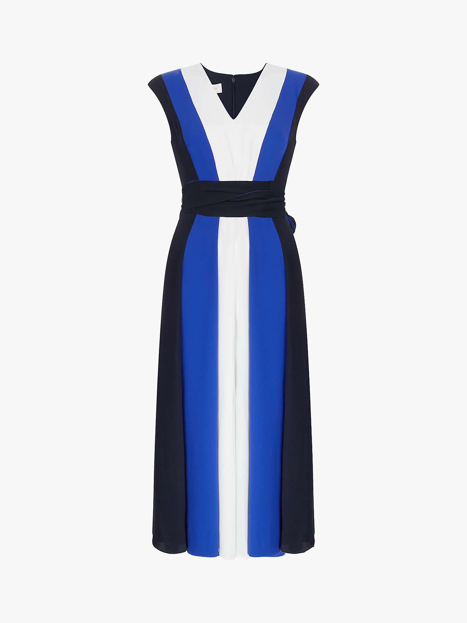 Buy Hobbs Bailly Colour Block Midi Dress, Navy/Cobalt/Ivory Online at johnlewis.com