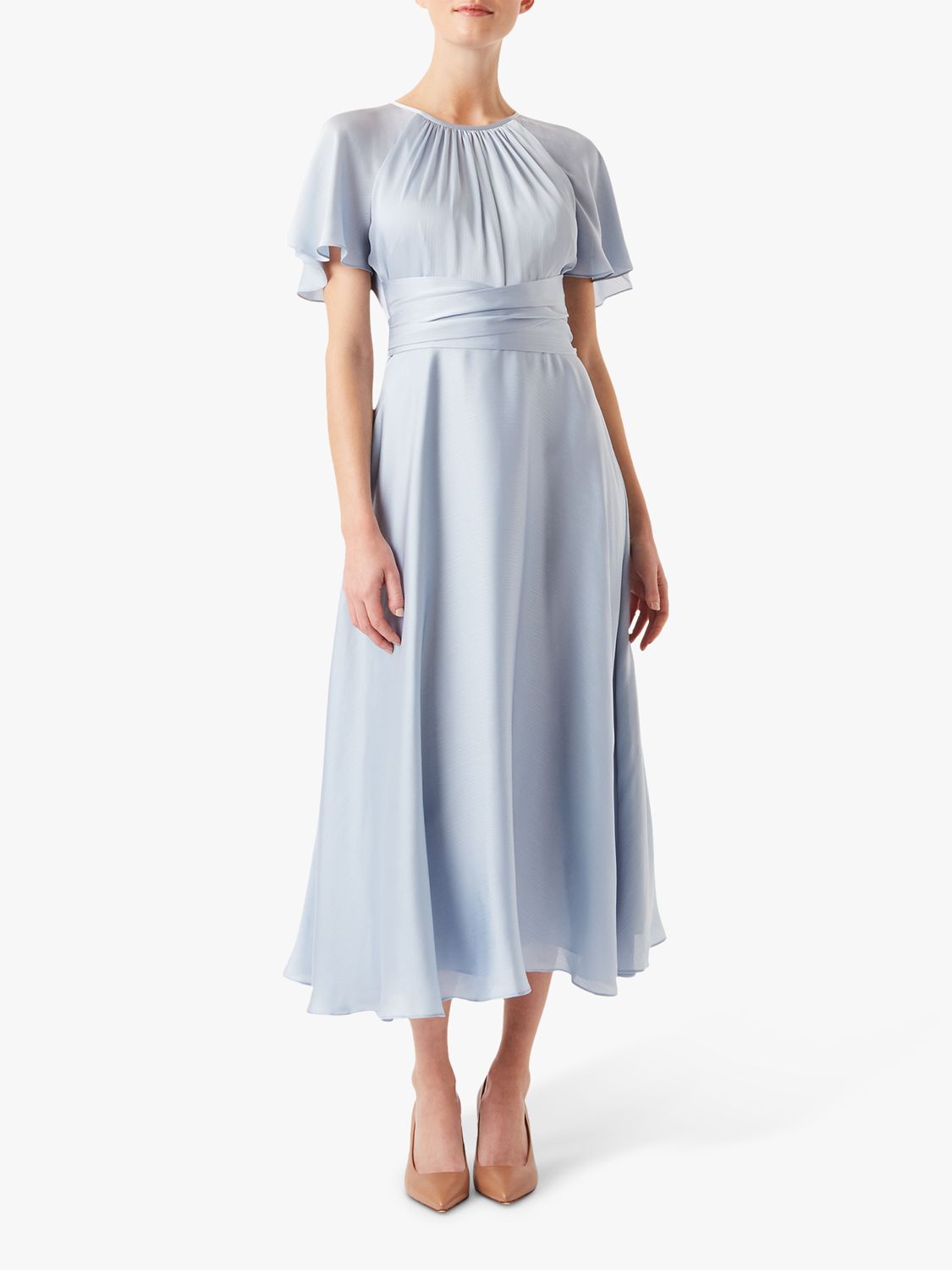 Hobbs Mira Dress, Pale Blue