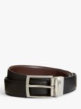 John Lewis 35mm Roller Buckle Leather Belt, Black at John Lewis & Partners