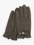 John Lewis & Partners British Wool Herringbone Gloves, Brown