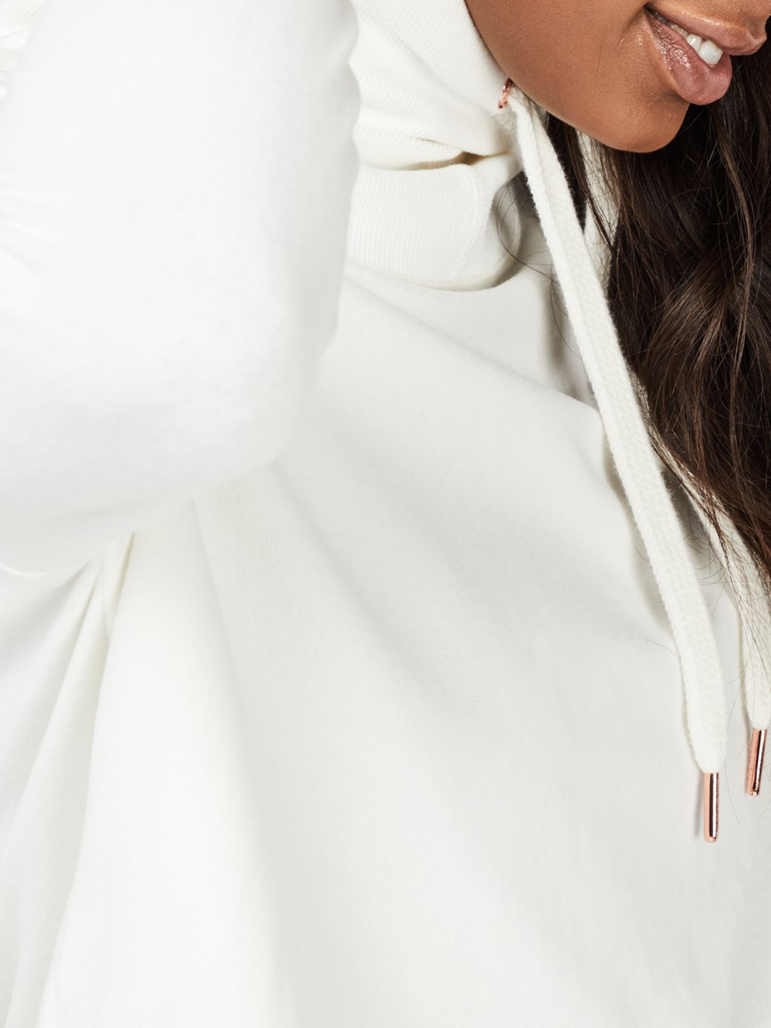 Sweaty Betty Escape Luxe Cropped Hoodie, White