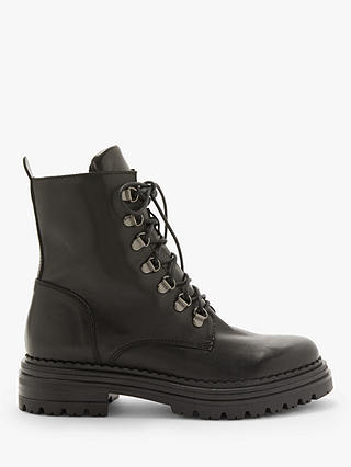 AND/OR Rudi Leather Lace Up Hiking Boots, Black