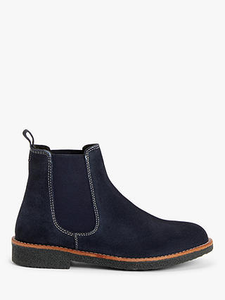 John Lewis Parker Suede Chelsea Boots, Navy